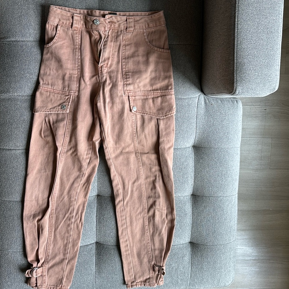 Salmon straight leg jean